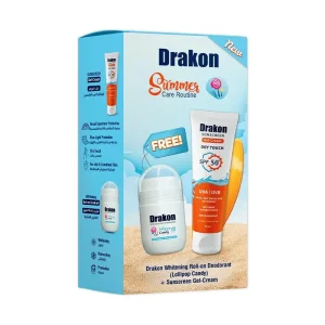 Drakon Promo pack Sunscreen Gel-Cream + Whitening Roll-On Lollipop Candy