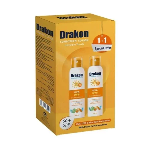 Drakon Sunscreen Lotion SPF 50+ (1+1 Free) PROMO PACK