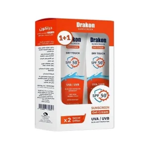 Drakon Sunscreen gel Dry Touch ( SPF 50+ X2 ) Promo pack